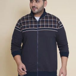John Pride Navy Cotton Regular Fit Self Sweartshirt-picture-16