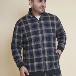 John Pride Green Cotton Regular Fit Checks Sweartshirt-image-89
