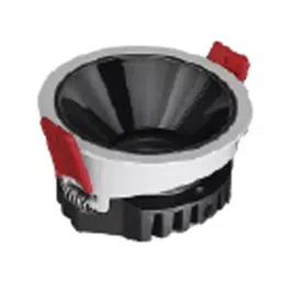 Noble Electricals 6W White + Gun Black LED Low Depth Wallwasher Downlight Cool White NE-DL-LOW DP-6-22