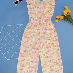 YU by Pantaloons Kids Multicolor Floral Print Jumpsuit-image-53