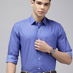 Arrow Manhattan Slim Fit Self Designed Pure Cotton Formal Shirt-image-93
