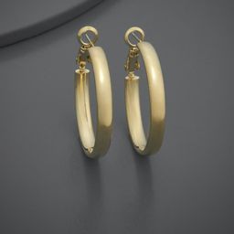 Kushal's Fashion Jewellery Gold-Plated Circular Hoop Earrings-8