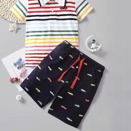 LULU & SKY Boys Printed T-shirt with Shorts-picture-43