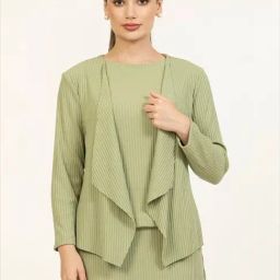 Office & You Green Striped Shrug-picture-38