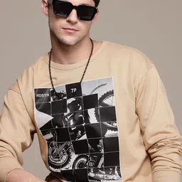 Roadster Men Printed Relaxed Fit Terry Sweatshirt-image-94