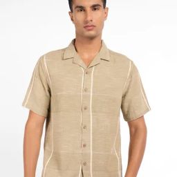 7 Alt By Pantaloons Grey Cotton Relaxed Fit Shirt-image-82