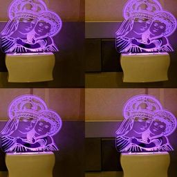 SOMIL Set of 4 3D Illusion Effect Multicolour Led Night Lamp-image-30