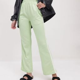 The Roadster Lifestyle Co. Women Smart Wide Leg Trousers With Side Striped Detail-image-129