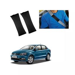 Auto Pearl Seat Belt Cushion (Pack of 2, Black) Compatible for Volkswagen Ameo-image-22