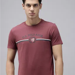 U.S. Polo Assn. Brand Logo Printed Pure Cotton Slim Fit T-shirt-picture-1