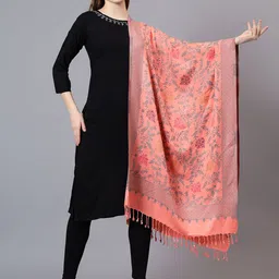 Mizash Women Floral Woven Design Shawl-picture-34