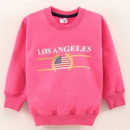 Grab It Full Sleeves Sweatshirts Los Angeles Print - Pink-image-88