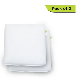 Cushows Memory Foam Decorative Square Cushion For Sofa, Chair, Bed, Couch & Car PACK OF 2 - White-picture-32