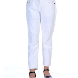 Knit N Knot Cotton Stretch Denim Solid Jeans - White-image-13