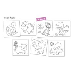 hellofriend books Hello Friend Books My First Colours! : Dinosaurs - Colouring Kit with 6 Colouring Pencils and Easy Colouring Pages for Kids image 2