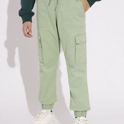 Jack & Jones Junior Boys Solid Cotton Regular Fit Cargos-picture-37