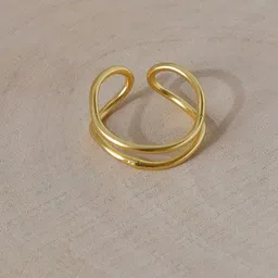 Niska Gold Plated Adjustable Ring-image-61