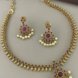 FIRST TOUCH Women Red Jewellery Set-image-5