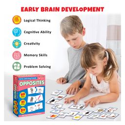 Little Berry Opposite, First Words and Action Words Match and Learn Jigsaw Puzzle Pack of 3 Multicolor - 126 Pieces image 5