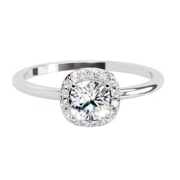 Sparkles Lab Grown Diamond 0.66 Ct IGI Certified Cushion Shape Halo Diamond Ring-image-73