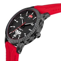 DUCATI CORSE Men Black Patterned Dial & Red Straps Analogue Watch - DTWGN2019503 image 2