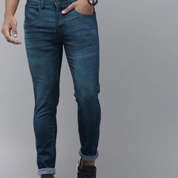 VAN HEUSEN DENIM LABS Men Blue Skinny Fit Light Fade Stretchable Jeans-picture-36