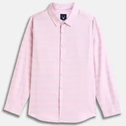 Allen Solly Boys Pink Cotton Striped Shirt-picture-29