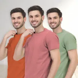 Freecultr Multicolored Cotton Regular Fit T-Shirt - Pack Of 3-image-13