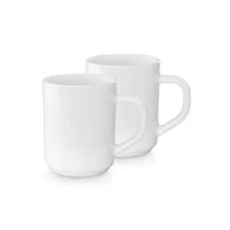 Larah by Borosil White Ceramic Mugs - Set of 2 250ml-image-44
