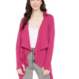 Hypernation Fuchsia Cotton Shrug-image-36