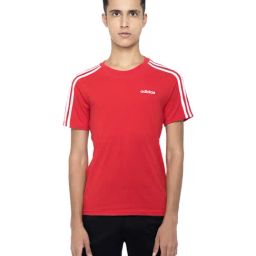 Adidas Kids Yb E 3S Scarlet Cotton Striped T-Shirt-image-27