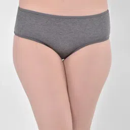Clovia Dark Grey Textured Hipster Panty-image-45