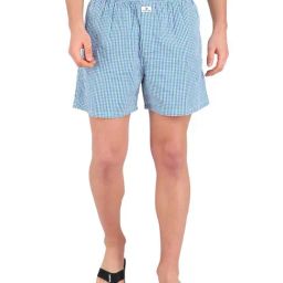 Woodland Blue Cotton Regular Fit Boxers-image-80