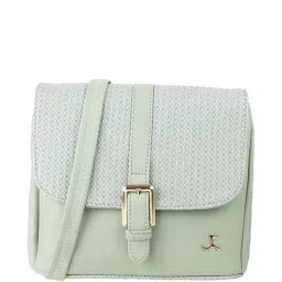 Mochi Green Textured Medium Sling Handbag-picture-23