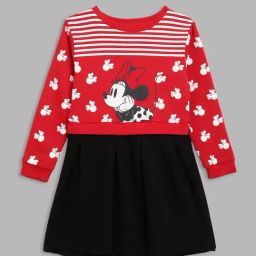 Blue Giraffe Kids Multicolor Cotton Printed Sweat Dress-picture-17