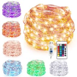 XERGY RGB String Lights - 10Meters 100 LED USB Led String Lights with Remote (Multicolor)-image-95