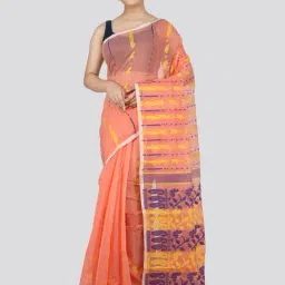 Pinkloom Peach Woven Saree-picture-32