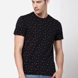Lee Black Slim Fit Printed T-Shirt-image-16