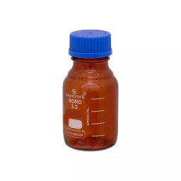 Supertek 100 ml Amber Color Reagent Bottle With Screw Cap, Thread Size GL 45, 12.112.0100-59