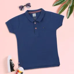 Mee Mee Boys Royal Blue Solid Polo T-Shirt-image-38