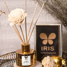 IRIS Glitter Gold Glass Reed Diffuser set-18