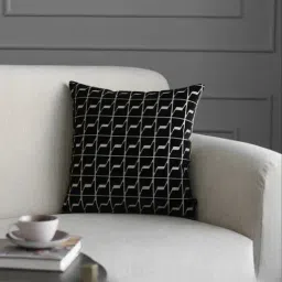 GM Bitmap Geometric Black Cushion Cover-image-15