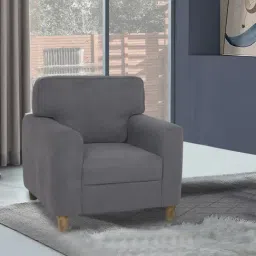 Duroflex Utopia Grey Pinewood 1 Seater Sofa-image-80