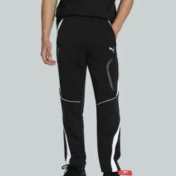 Puma Black Cotton Regular Fit Trackpants-image-89