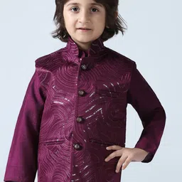 TAHVO Boys Embroidered Nehru Jacket-48