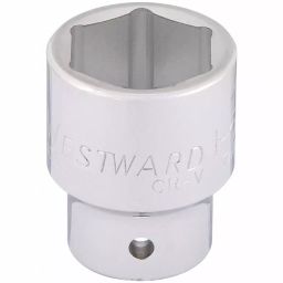 Westward Steel Socket Chrome Finish 41 mm Socket Size, 10E330-38