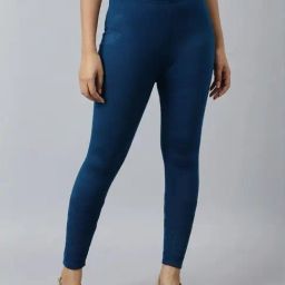 Aurelia Blue Plain Leggings-image-51