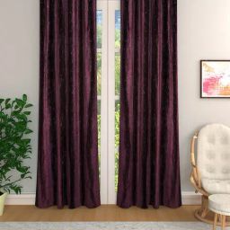 Romee Purple Polyester Floral Curtains and Sheers-image-45