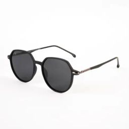 Voyage Black Round Polarised and UV Protected Lens Unisex Sunglasses-image-49