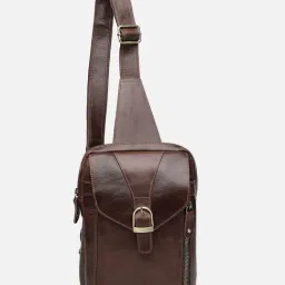 Hats Off Accessories Brown Elegance Medium Leather Cross Body Bag-picture-11